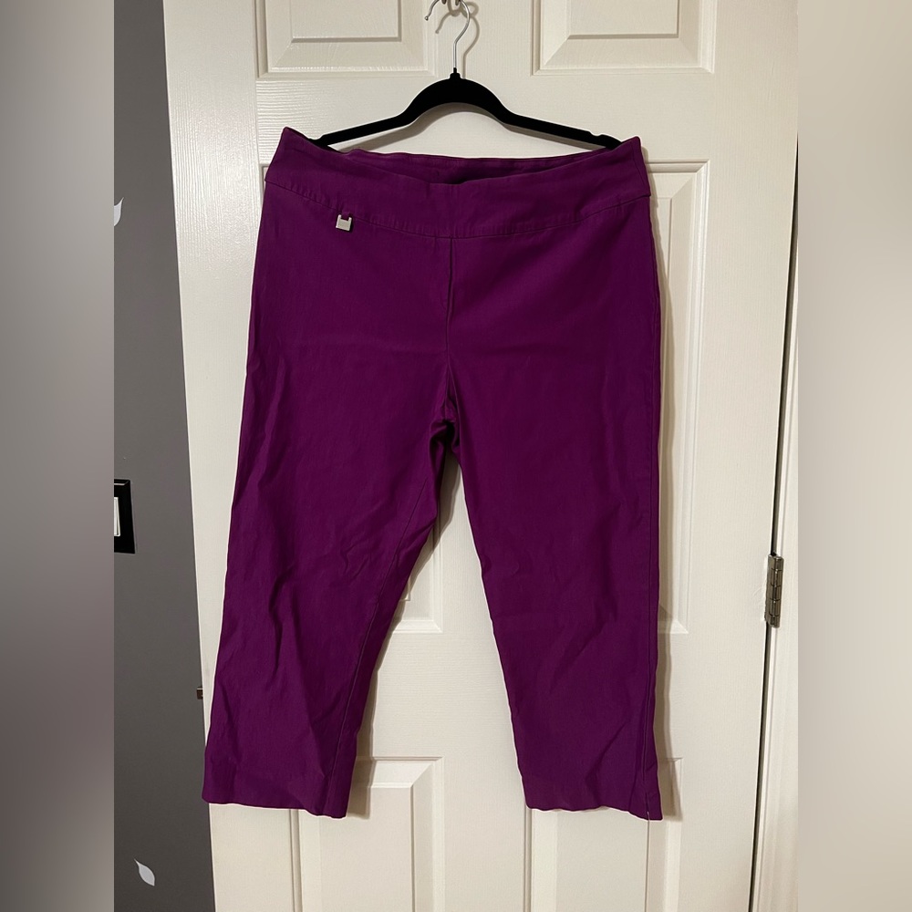 Purple Peck & Peck capri pants size XL womens